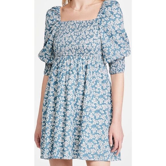 OPT Pastoral floral puff sleeve Dress - Picture 1 of 7